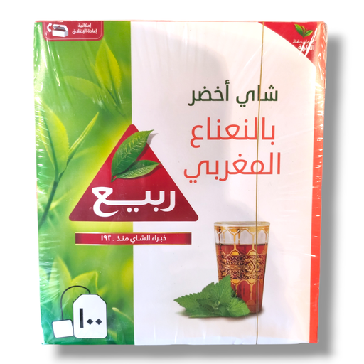 شاي ربيع اخضر بالنعناع المغربي اكياس100